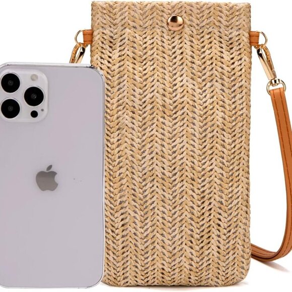 Small Crossbody Straw purse Lightweight Summer Beach Phone Bag for Women - Picture 4 of 8